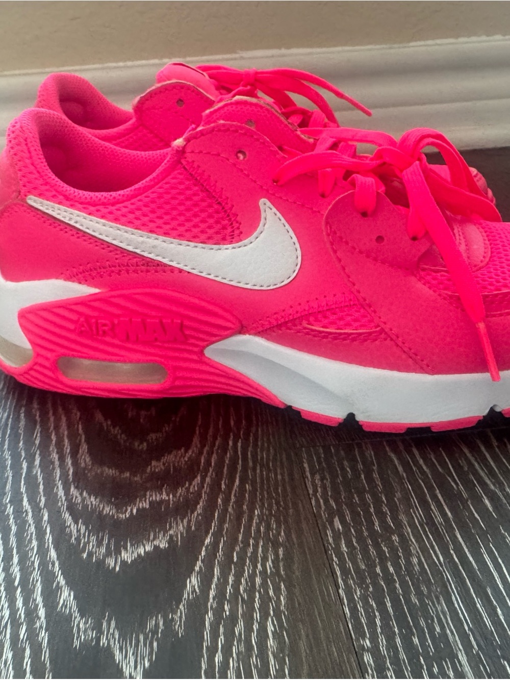 Nike Bright Pink and White Running Sneakers